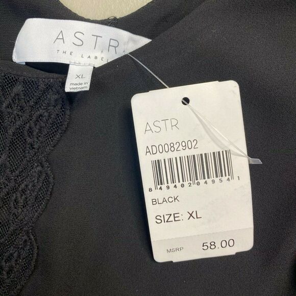 NWT ASTR the Label Lace Trim Shift Dress XL Mini Boho Whimsigoth Flowy - Picture 11 of 11